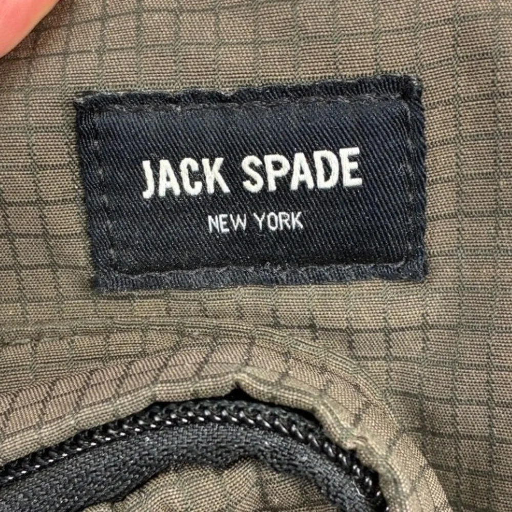 Jack Spade Briefcase Messenger Bag Mens Olive Green Nylon Laptop Commuter Work